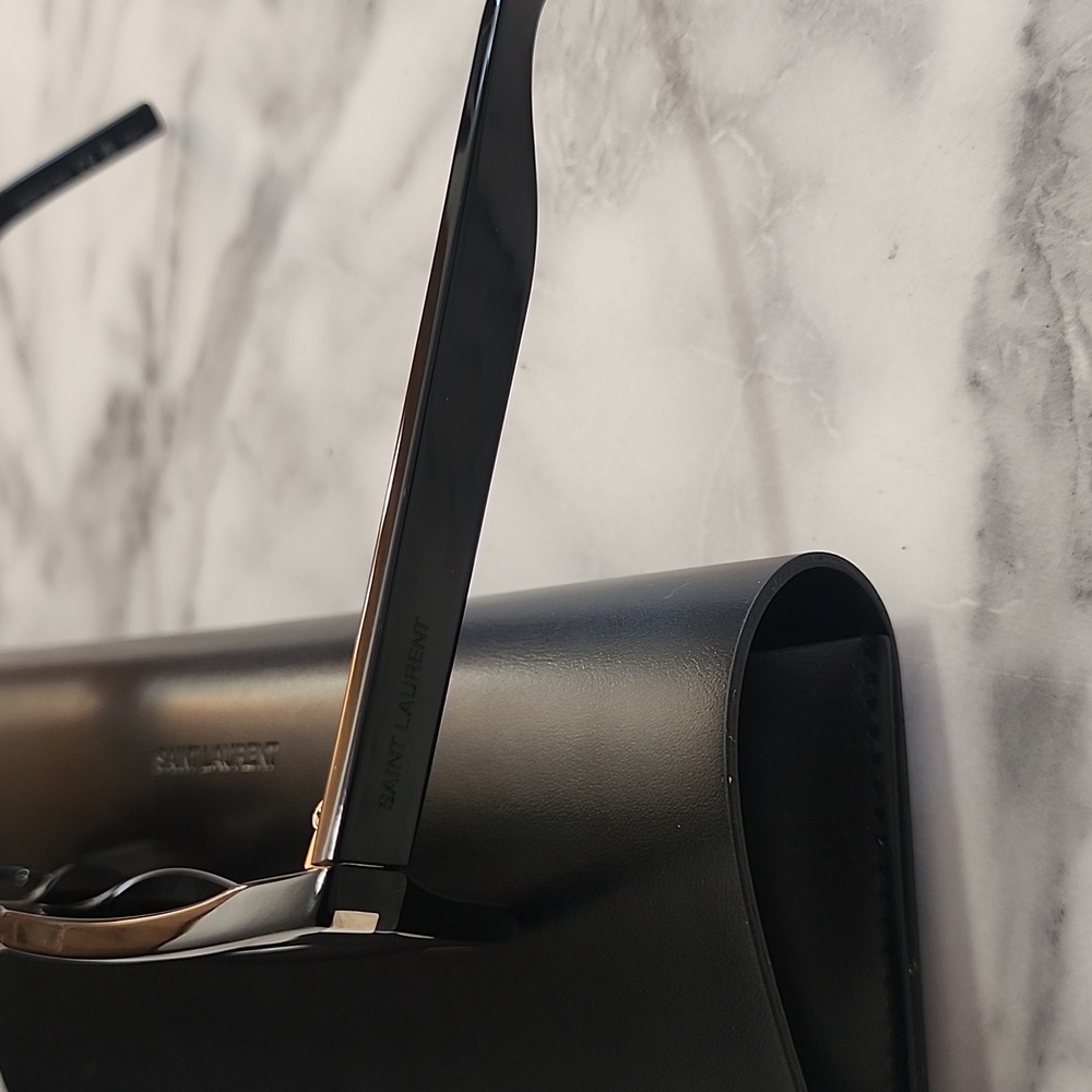 NEW Authentic YSL Black Square Frame sunglasses - Picture 6 of 10